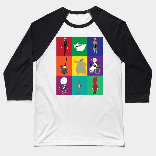 Nightmare Before Christmas Baseball T-Shirt by ehaverstick